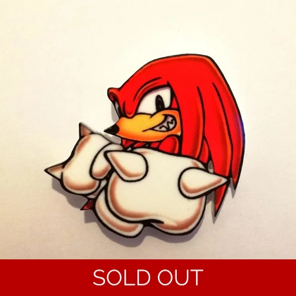 Sonic the Hedgehog - Knuckles head pin badge Sonic the Hedgehog - Knuckles head pin badge